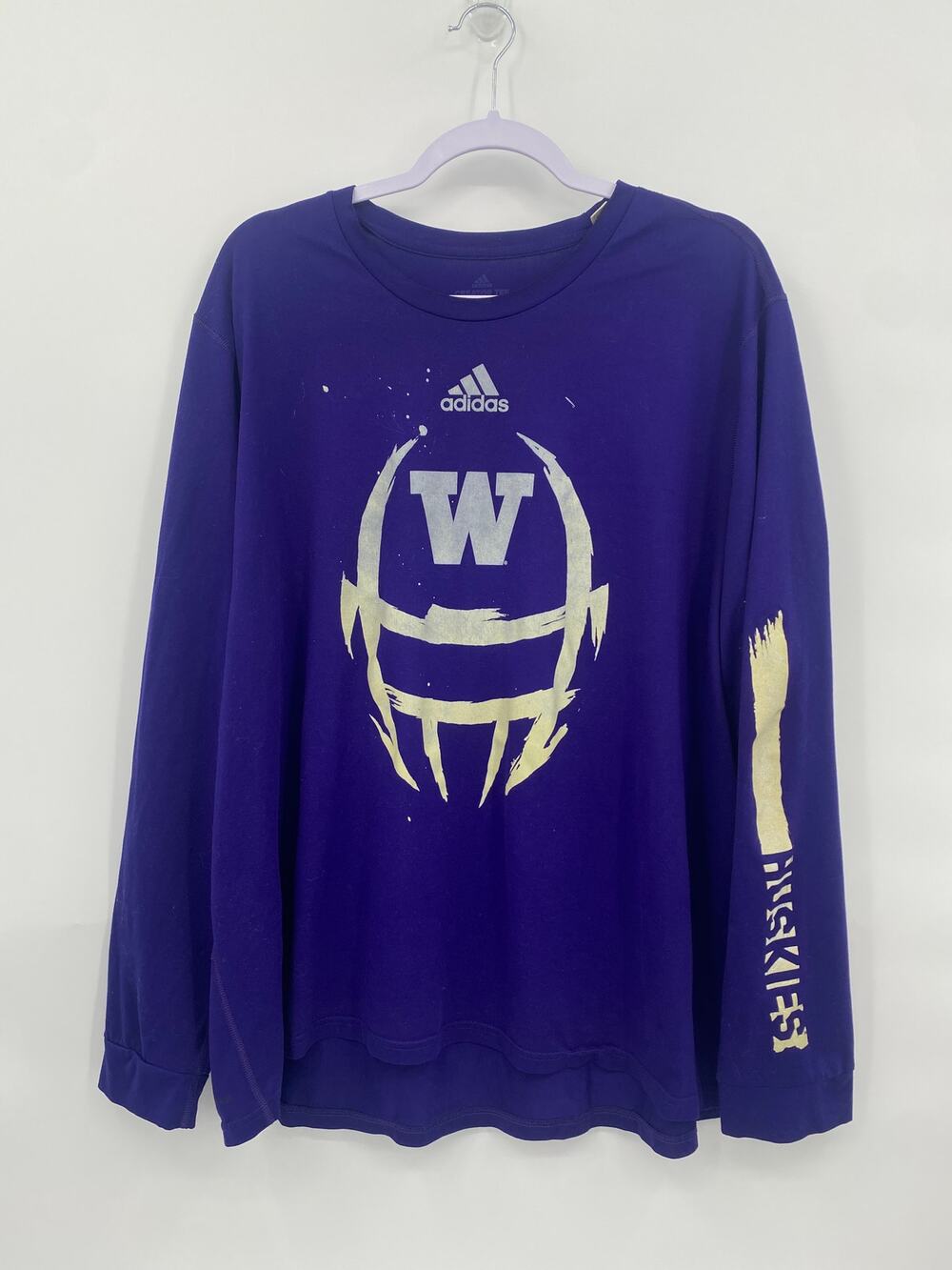 Adidas Creator Tee Purple Gold UW U Dub University of Washington 2XL